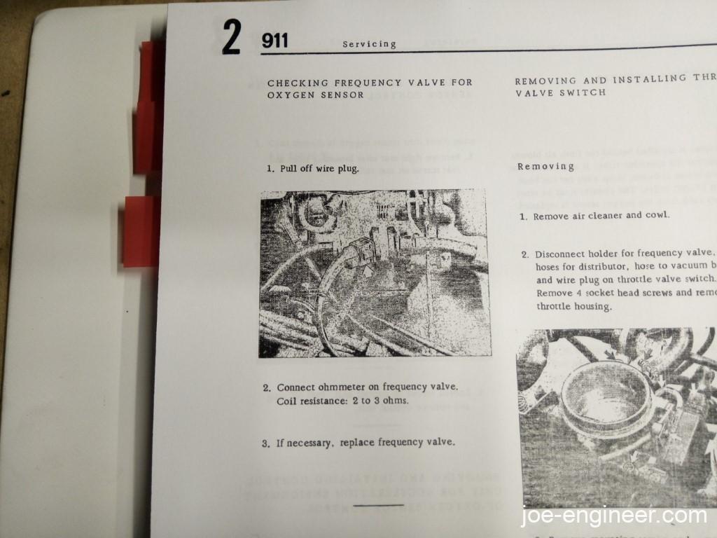 Porsche 911SC K-Jet CIS Frequency Valve Testing