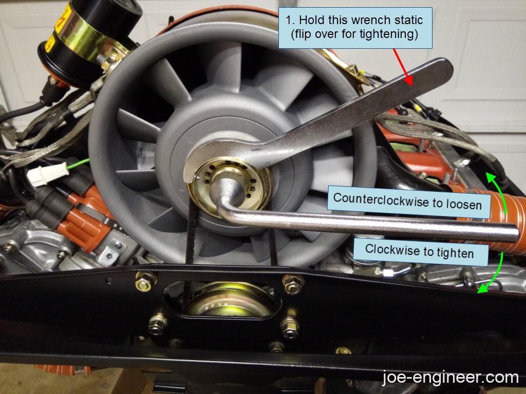 Air-cooled Porsche 911 Fan Belt Change