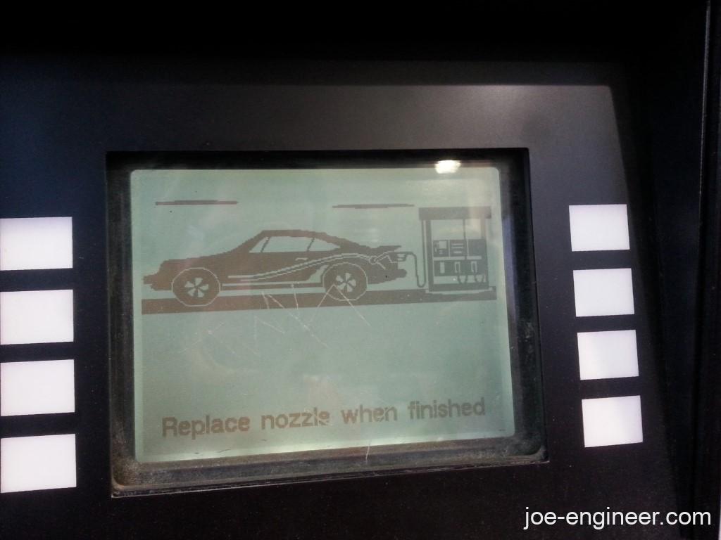 Porsche 911 gas pump image.