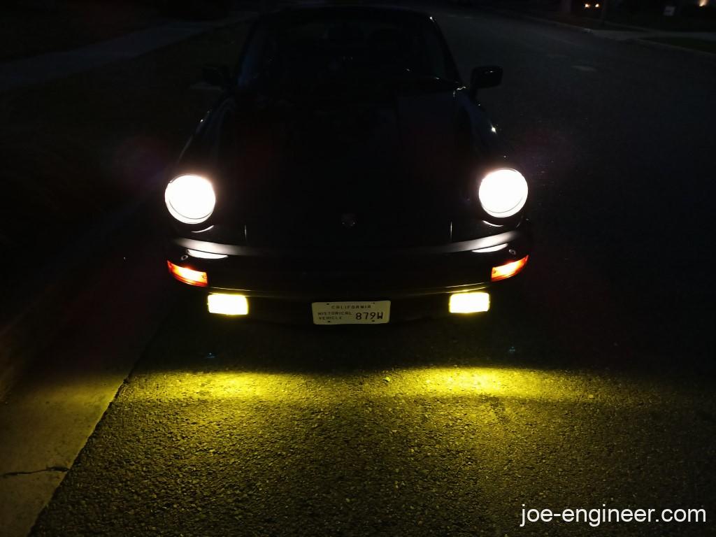 Porsche 911 Yellow LED H3 Fog Lights